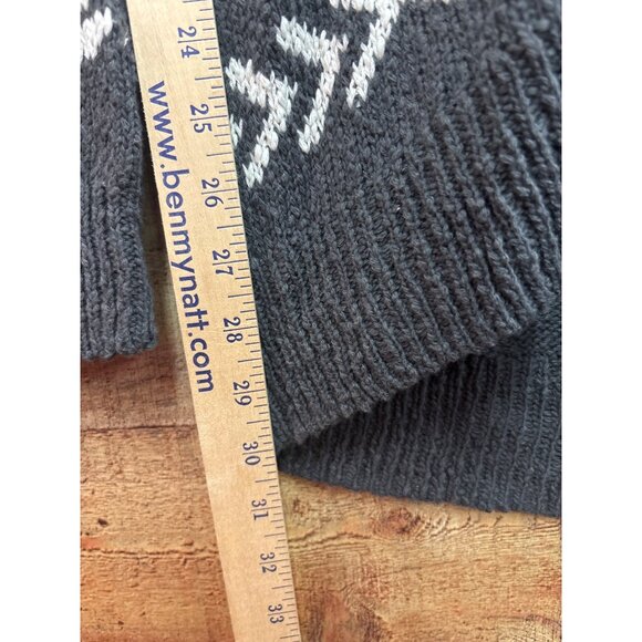 Hollister Gray & White Knit Cardigan Sweater Small - Picture 3 of 8